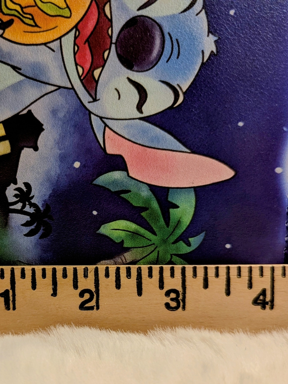Stitch Halloween Zip Wallet - Blue with Orange Pumpkin - Picture 5 of 9